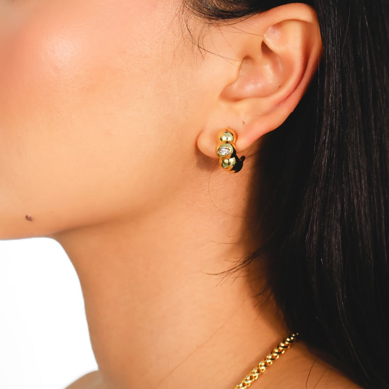 Bubble Half Hoop Earrings