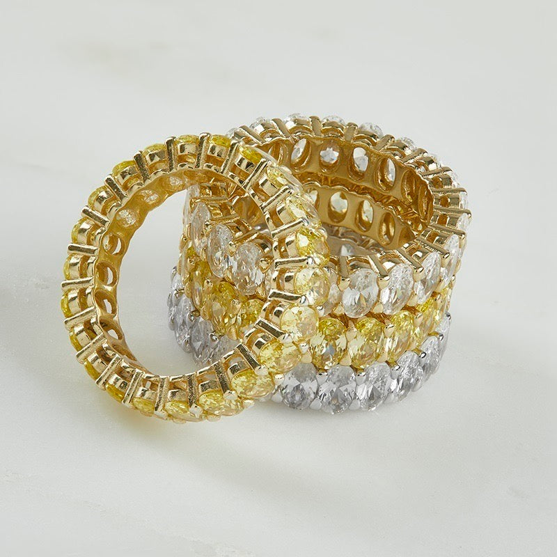 Oval Cut Eternity Band
