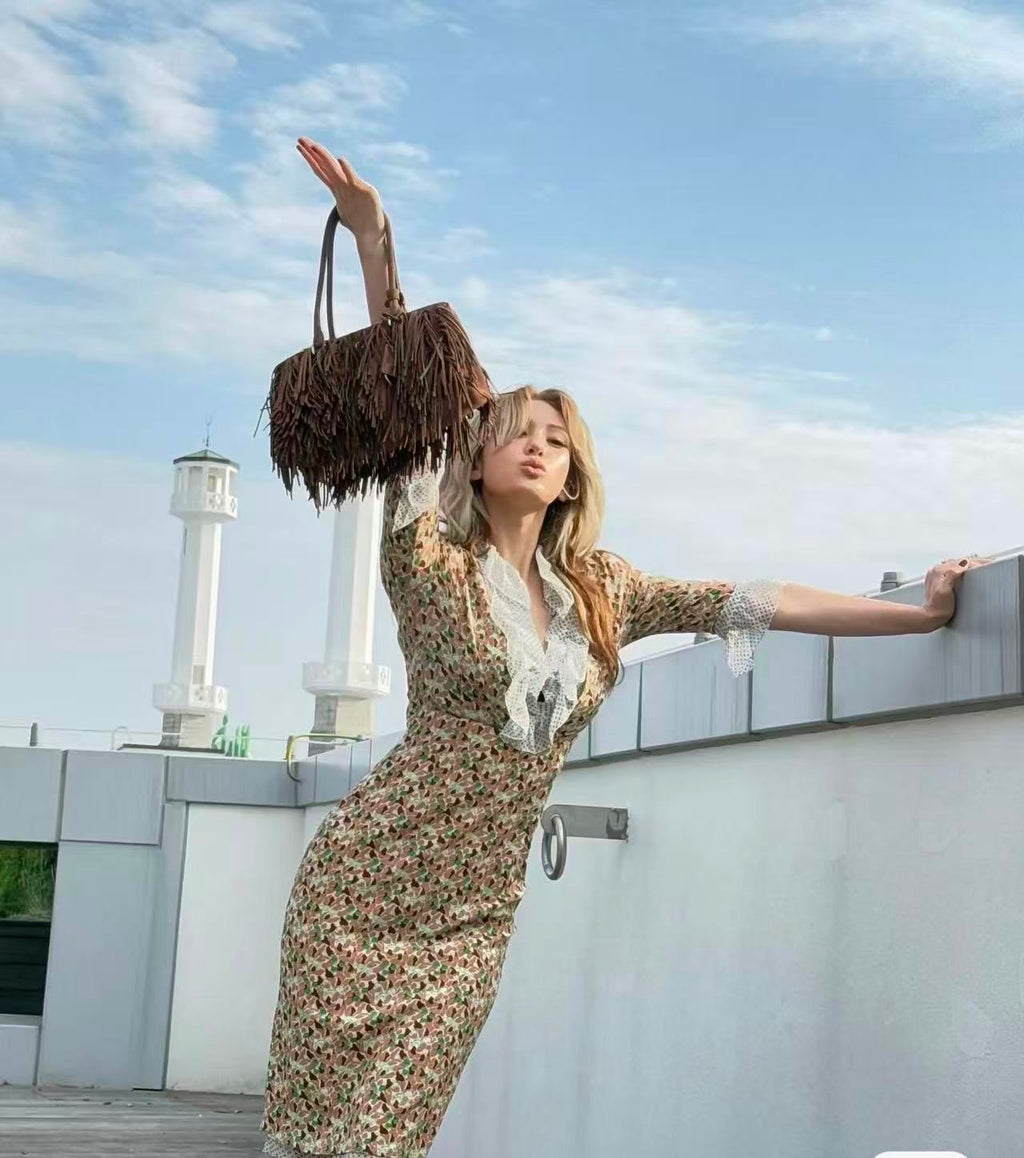 Muted Bloom Flowy Maxi Dress